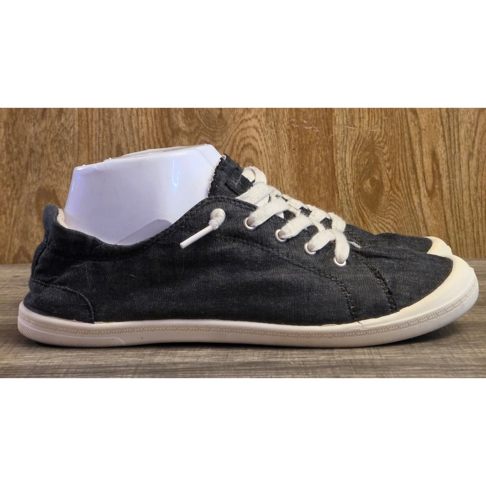 Margaritaville Seafoam Canvas Slip On Shoes Womens Size 8 Black